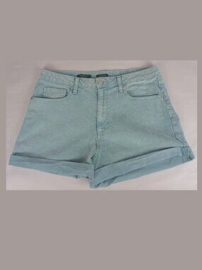 Wild Fable Womens 12 R Light Blue Denim High Rise Folded Cuff 5 Pocket Shorts